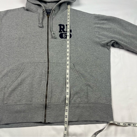 Vtg Polo Jeans Ralph Lauren Mens Hoodie Sweatshirt Sz Large Y2K Full Zip RL B9 - Picture 8 of 8